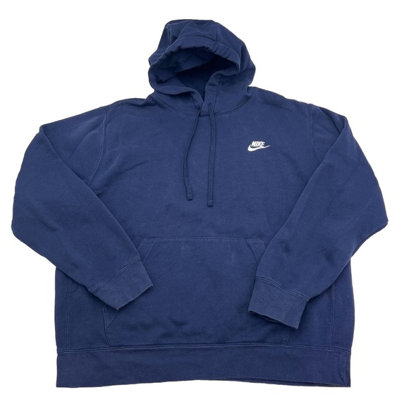 Nike Fleece Pullover Hoodie Men’s L BV2654-410 Midnight Blue‎ Sweatshirt - Picture 1 of 6